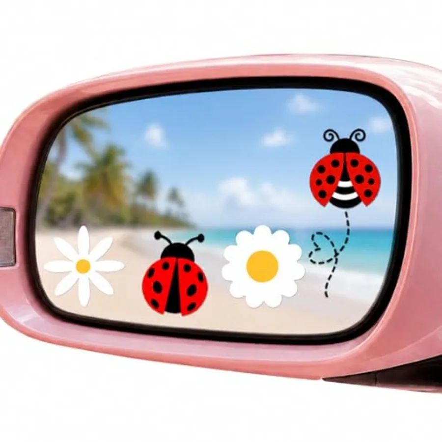 

32pcs Cute Ladybug and Daisy Stickers for Journals, Cozy Girl Aesthetic Scrapbook Stickers for Teen Girls, Soft Cottagecore Pla