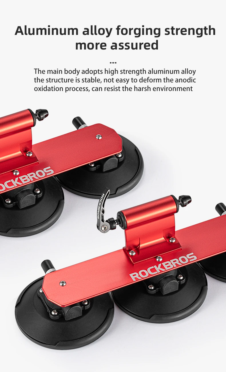 ROCKBROS Fahrrad-Auto-Racks, Fahrrad-Saugnäpfe, Dachträger, Fahrraddachhalter, schnelle Installation, MTB, Mountainbike, Rennrad, Zubehör – Detail 14