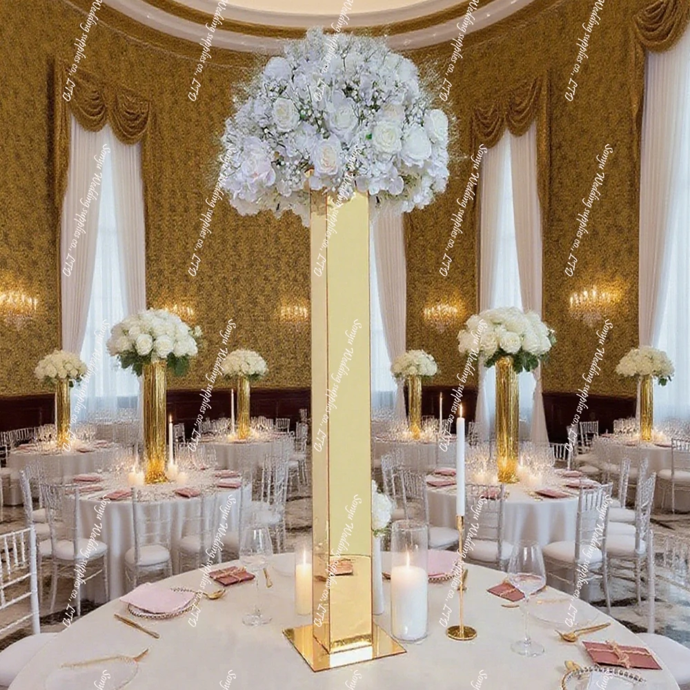 

3-10 шт.) 60-120 см) современный золотой металлический свадебный цветок, труба, ваза, стол, декоративная искусственная центральная подставка, железный материал