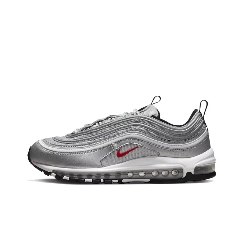 

Original Nike Air Max 97 'Silver Bullet' Men's Running Shoes Aseismatic Breathable Sports Unisex Vintage Sneakers 884421-001