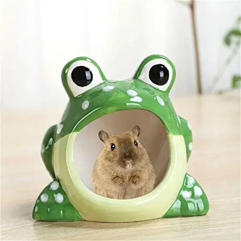 Ceramic Hamster Hideout Small Animal House Critter Bath Ideal for Dwarf Hamsters Gerbils Pet Hideout Hut Cave Small Pet Supplies