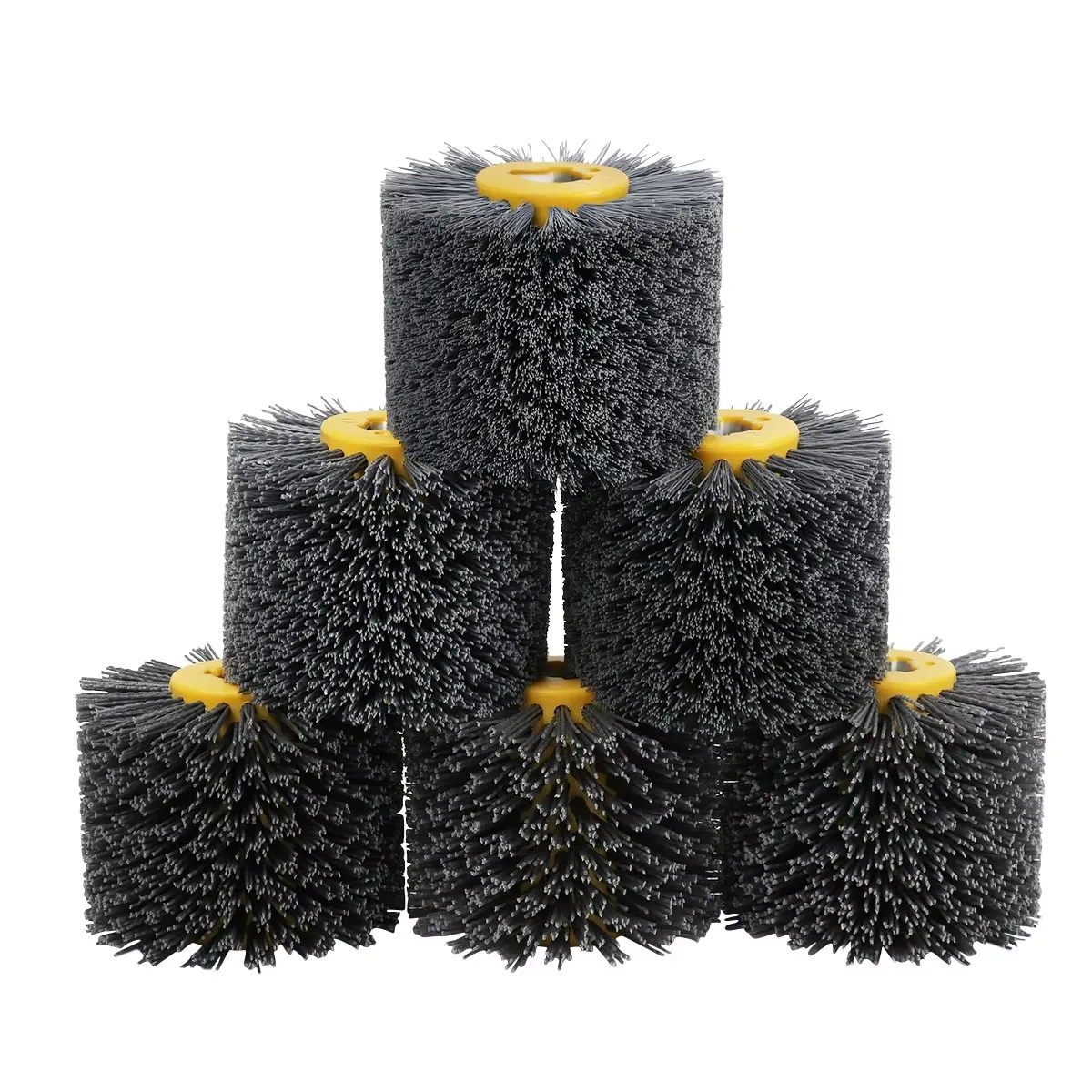 1pc 120*100*19mm 5 Inch Abrasive Nylon Wire Drawing Wheel Drum Burnishing Electric Brush for Wooden Polishing 120mm 80-600 Grit