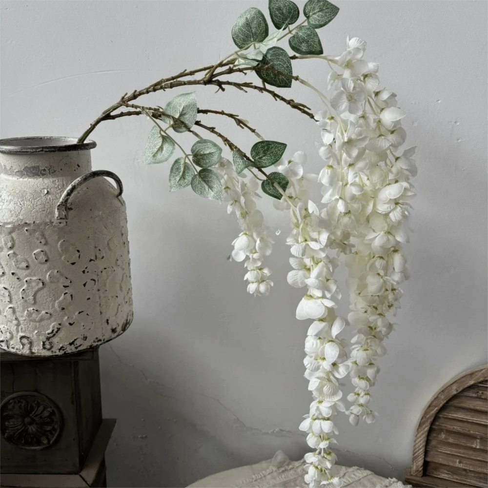 Home Decor For Birthday - 6 Çatallı Yapay Mor Wisteria Çiçeği,