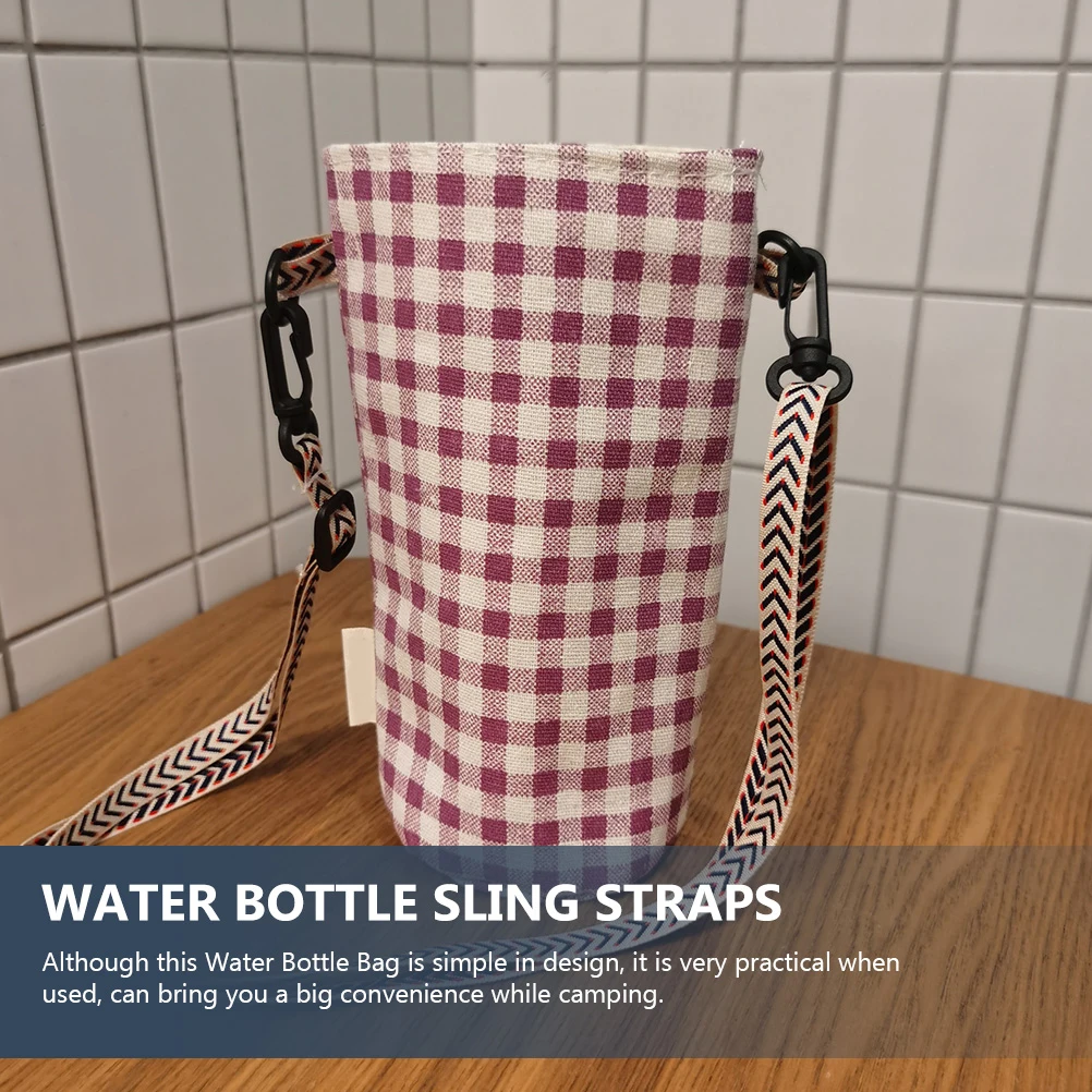 

2pcs Outdoor Water Bags Wear-Resistant Canvas Bottle Sleeve With Adjustable Strap For Picnic Camping Travel Reusable Portable