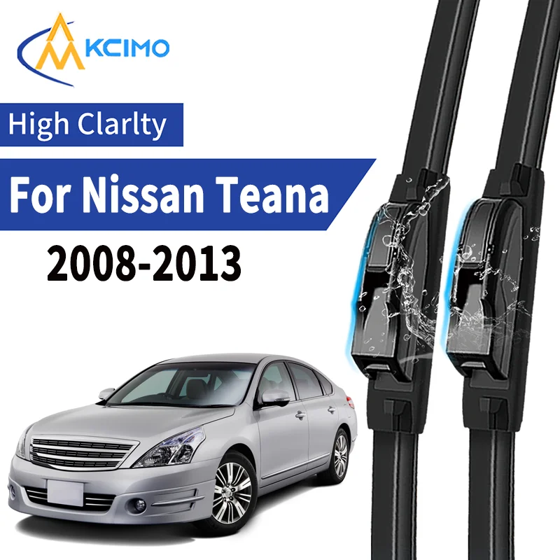 

2pcs Durable Silent Windscreen Wipers for Nissan Teana J32 2008-2013 Rubber Wiper Blades Quiet All-Weather Car Accessories