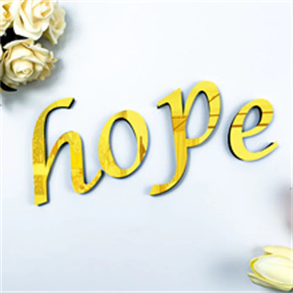 

10cm Letter Acrylic English Alphabet Wall Stickers A-Z Self Adhesive Decorative Mirror Stickers DIY Combination 3D Wall Stickers