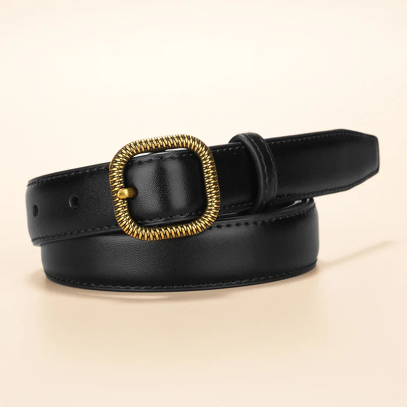 

New style women's genuine leather belt, business casual versatile high quality jeans pin buckle belt