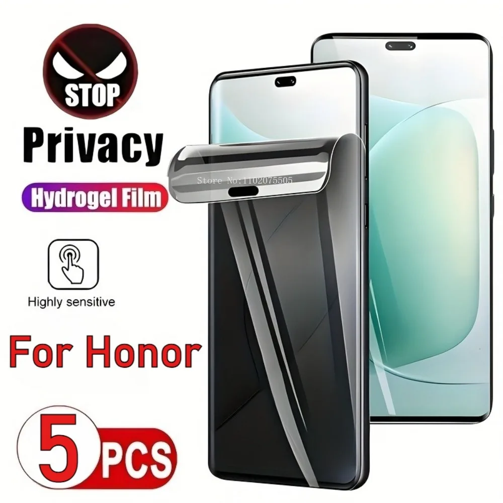 

5 шт. мягкая гидрогелевая пленка для защиты от шпионажа Honor 400 Pro 100 200 Pro для Honor Magic 7 Pro 6 RSR 5 Ultimate 5 4 Lite