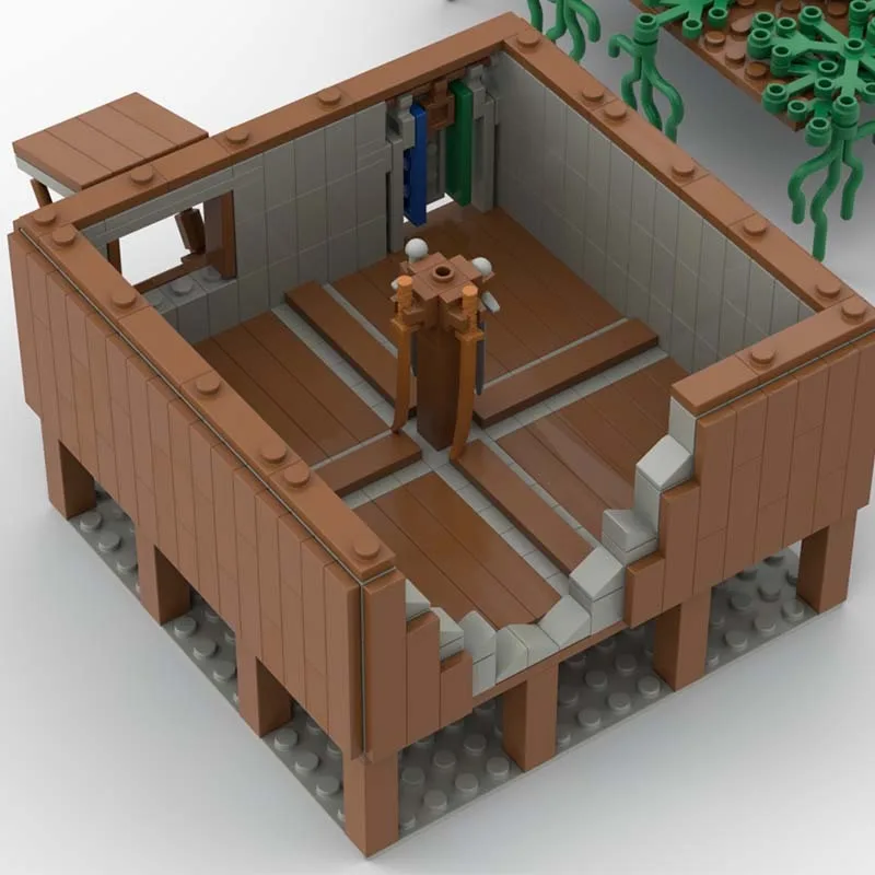 410-teiliges Bausteinset MOC Dschungel-Baumhaus Tropischer Regenwald-Hütte Architektur Modulares Modell DIY Bausteine Spielzeug Kinder Geschenk