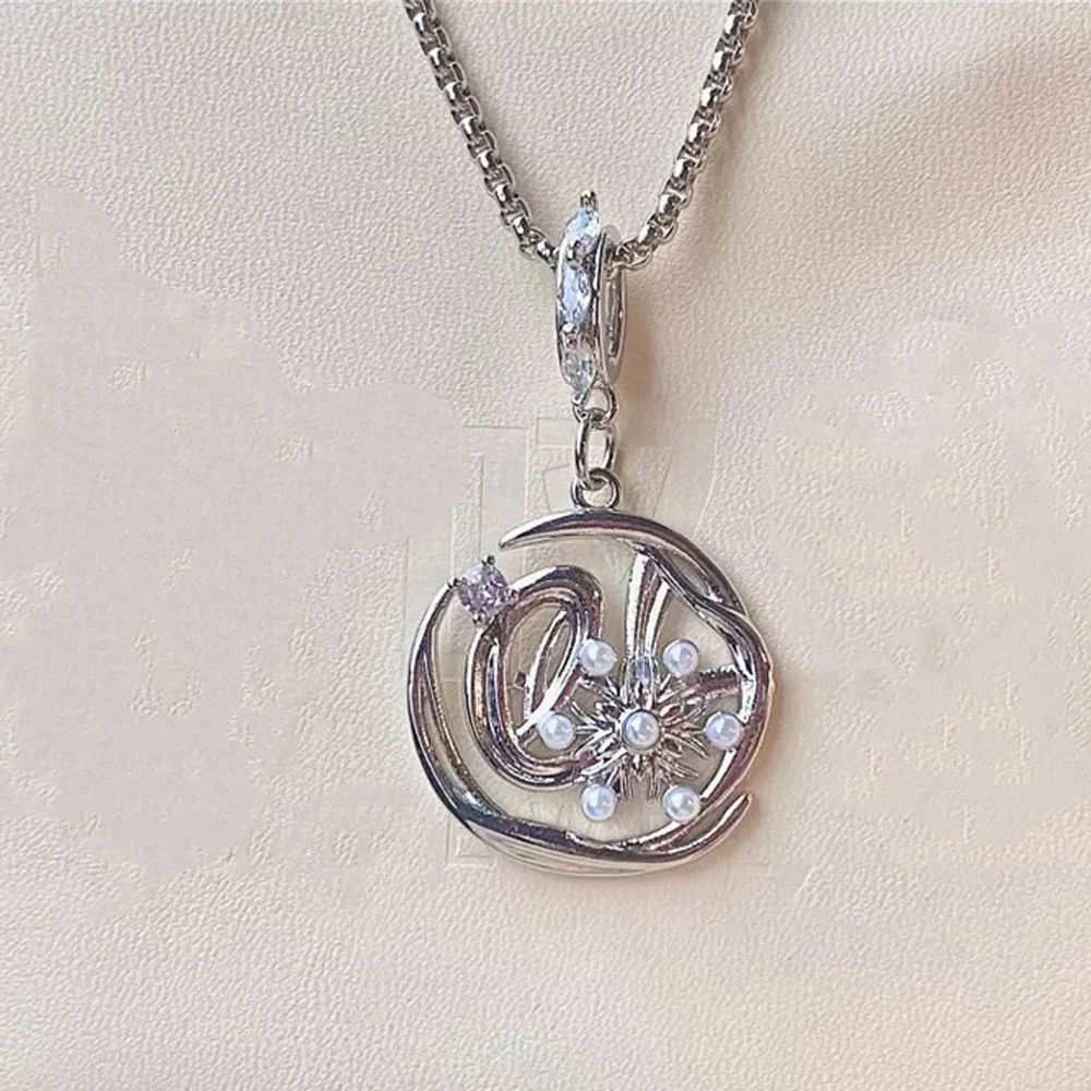 لعبة الحب والمساحة العميقة زين تأثيري المعادن المختنق سلسلة ندفة الثلج قلادة الكبار موضة سلسلة الترقوة للجنسين الدعائم الطرف #2