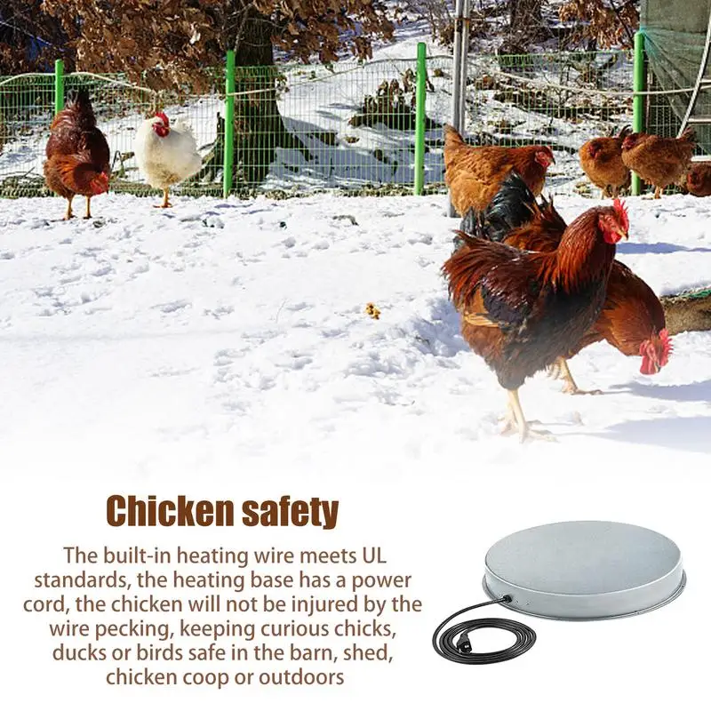 Poultry Waterer Heater 125w Chicken Drinker Heater For Winter Poultry Chicken Water Heater Drinker Heater Base Heated Chicken