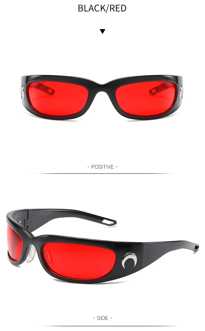 2026 Neue Rechteckige Sonnenbrille für Damen und Herren Vintage Outdoor Radsport Hip-Hop Punk Sonnenbrillen Y2k Brillen – Detail 15