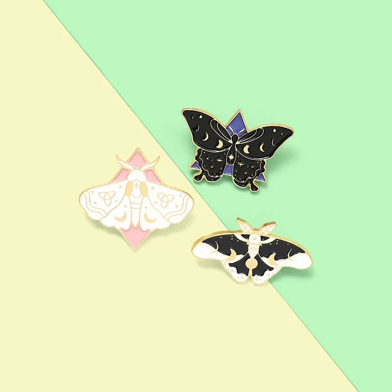 Happy moth, beautiful butterfly, good friend, brooch combination, denim bag, trendy and versatile badge accessory