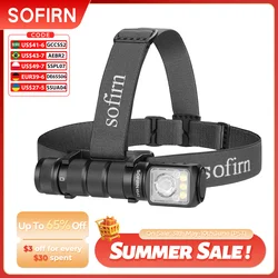 Sofirn HS42 Headlamp SST40 18650 Rechargeable Torch 2100lm 6 LEDs with Red Light Spotlight Floodlight USB C with Magnet Tail