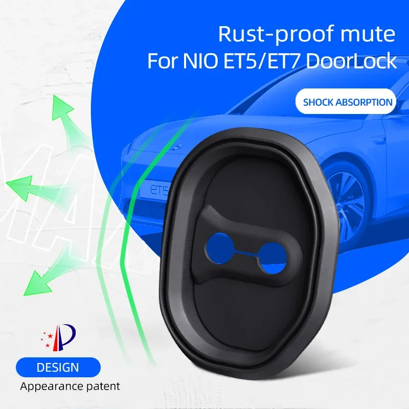 Door Lock Cover Applicable To Nio Et5 / Et7, Silicone Rust-Proof Mute Protector, Shock Absorption