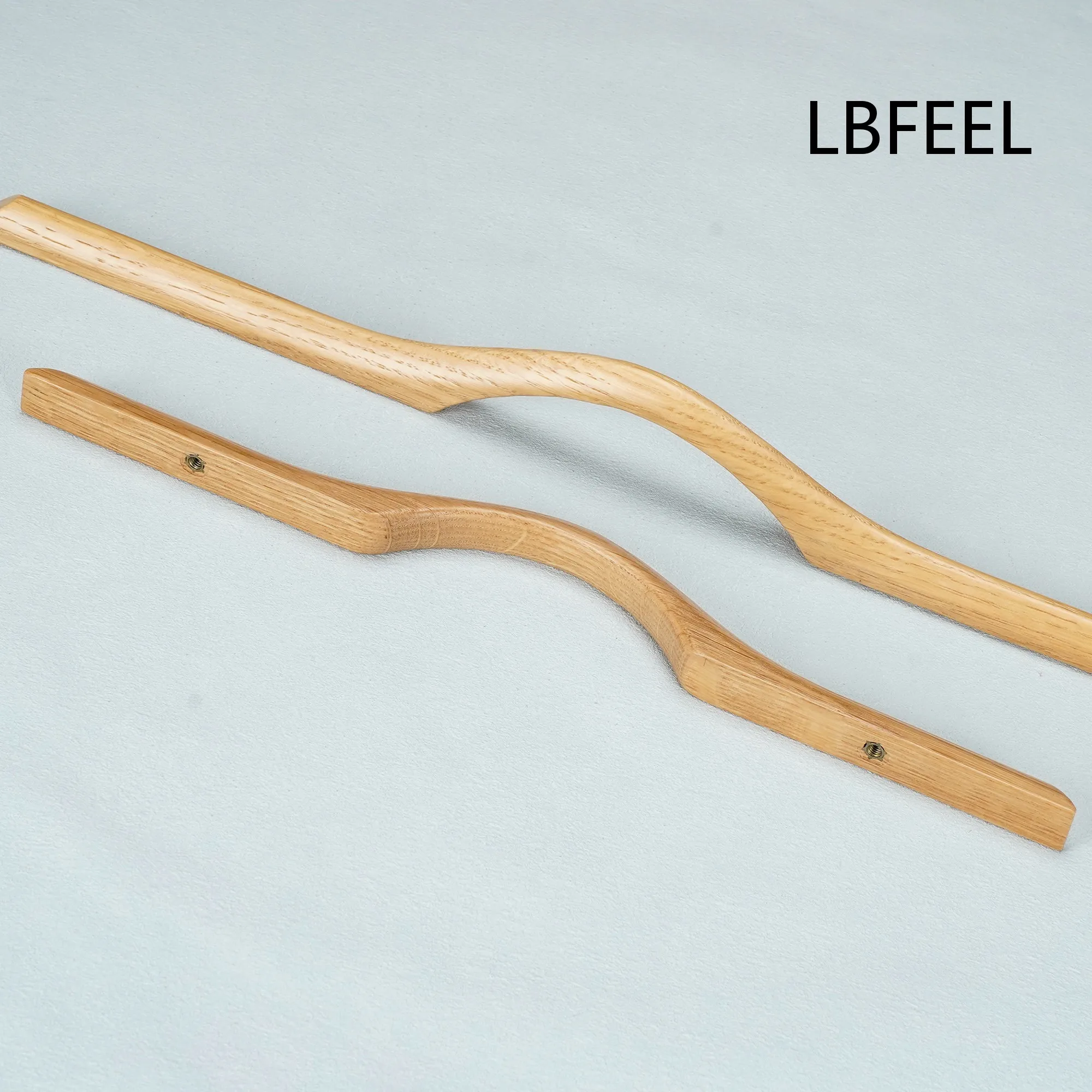 White Oak Drawer Knobs Natural Wood Furniture Cabinet Handles Unique Arch Bridge Dresser Pulls Boho Furniture Hardware LBFEEL