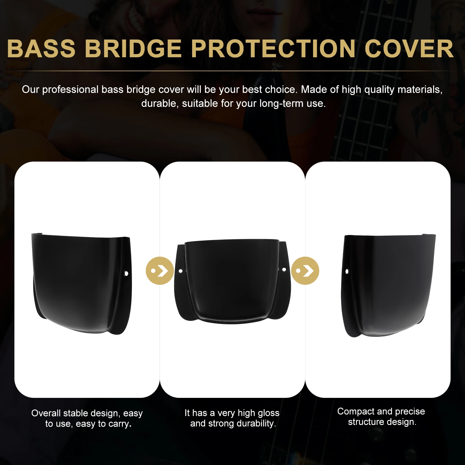 Key Bass Bridge Protective Cover Guitar Accessories Protection Safety Mask Zinc Alloy