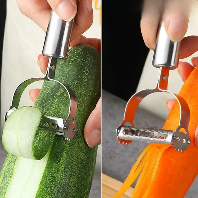 عالية الجودة الفولاذ المقاوم للصدأ البطاطس الخيار الجزرة مبشرة المطبخ متعددة الوظائف الخضار الفاكهة مقشرة الخضار القطاعة