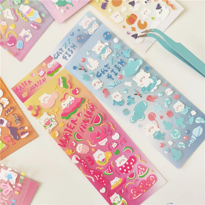 Cute Fruit Sticker Junk Journal Album Happy Planner DIY Scrapbooking Craft Photo Decoration Stickers Korean Stationery