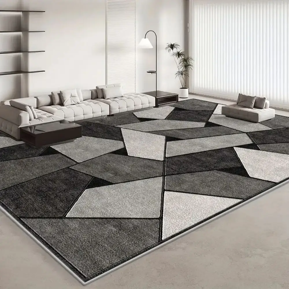 VIKAMA Modern Geometry Large Area Carpet for Living Room and Bedroom Floor Mat Anti-Slip Indoor Area Carpet Home Decoration