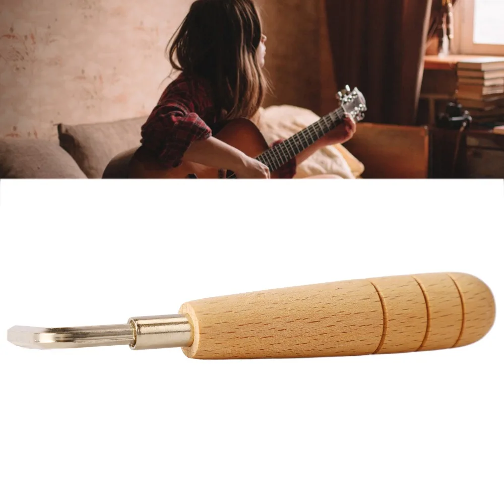 Wood+Metal Guitar Truss Rod Wrench Non-Slip Grip Silver+Wood Portable Guitar Wrench Hexagonal Design Hex Wrench Spanner