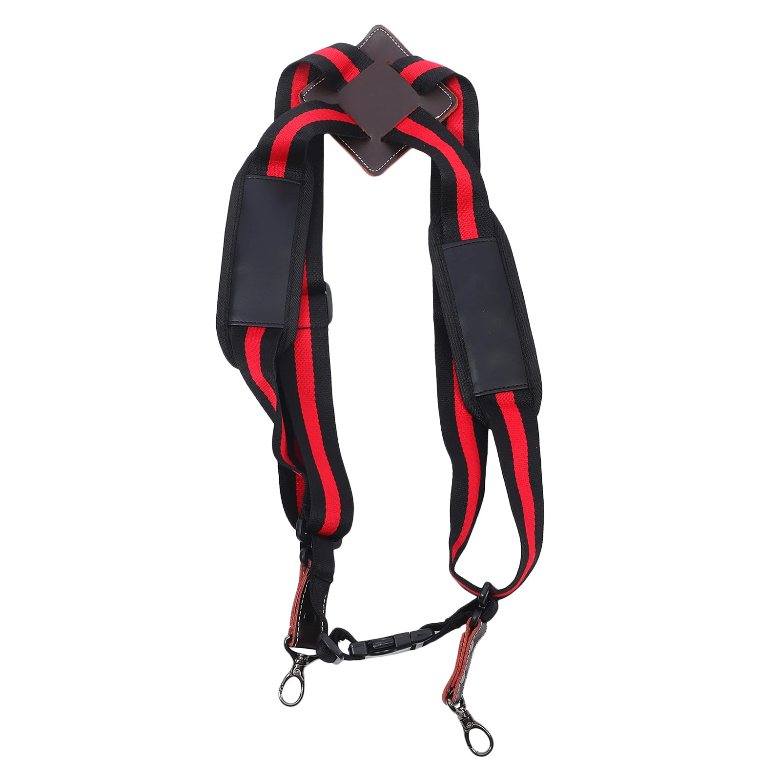 

African Drum Strap Djembe Shoulder Belt Adjustable Polyester Padded Black Red Stripe Replacement for Snare Drum Marching