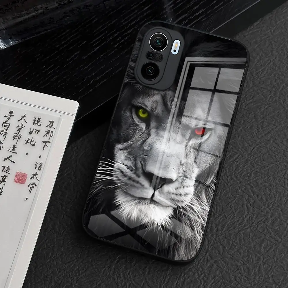 Animal Lion Wolf Tiger Eagle Phone Case For Xiaomi 14 Lite 12 Pro 11t 13 Lite POCO M6 M5 X6 X5 X3 NFC F5 F6 Pro Glass Cover