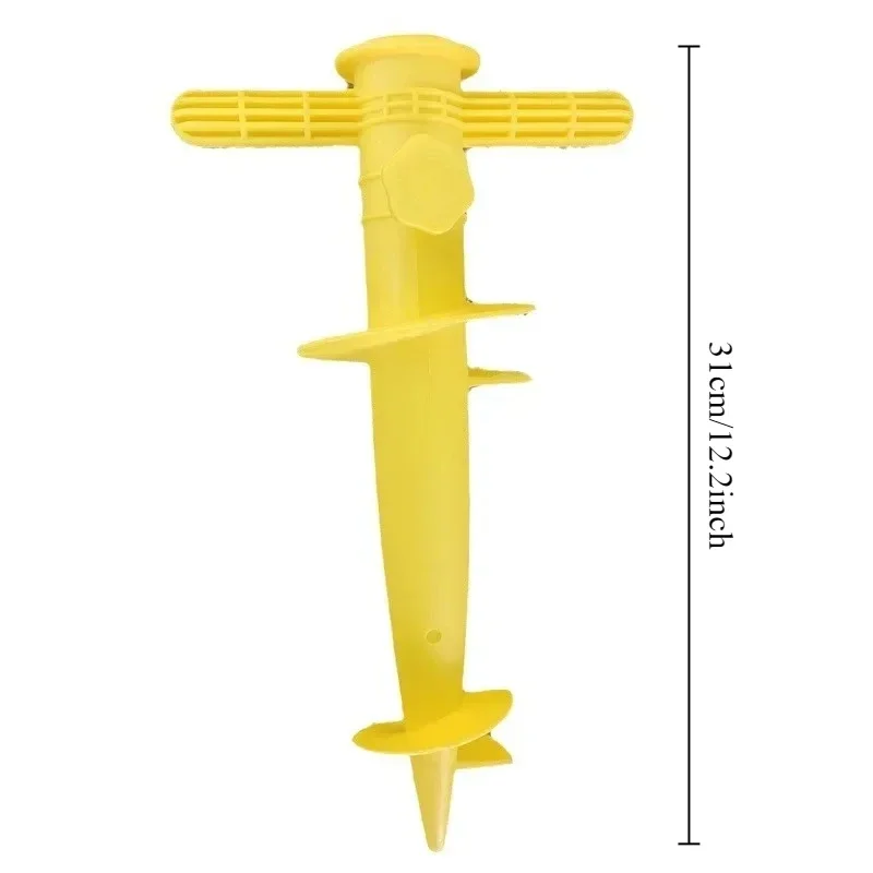 1PC Beach plastic ground plug Spiral plastic umbrella base Beach umbrella anchor base Adjustable sand fixation tool