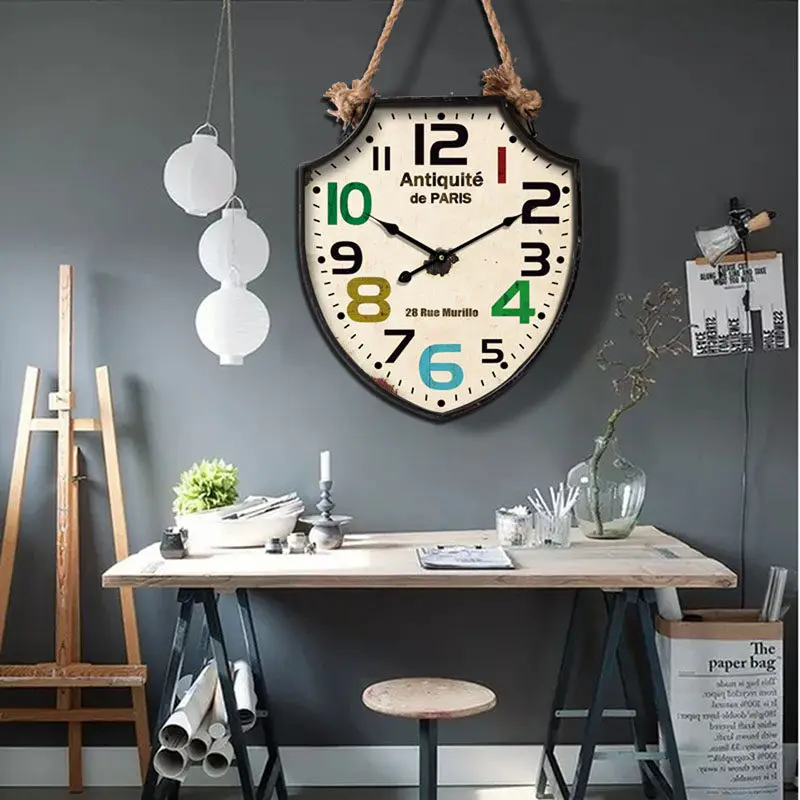 American-style Wall Clocks European Minimalist Creativity Unique Wall Clocks Elements Home Decor Relojes De Pared ZY40BGZ