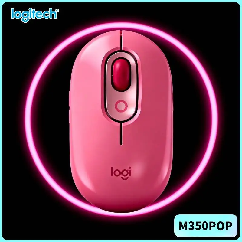 Logitech   POP Wireless Mouse Dual-Mode Bluetooth 2.4GHz Silent Click 18-Month Battery for Train Rail Journey Work