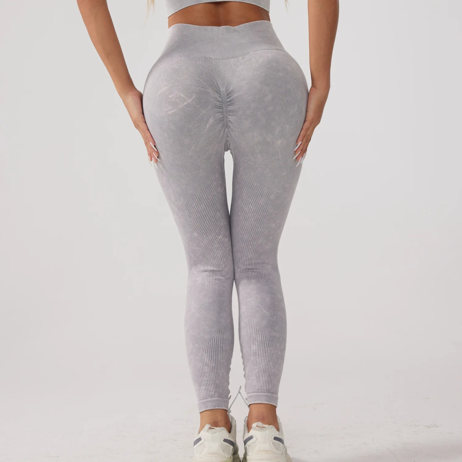 Sports Pants With Sexy Lines Sports Tight Pants Women's High Waisted Elastic Fitness Pants Running Yoga Leggings