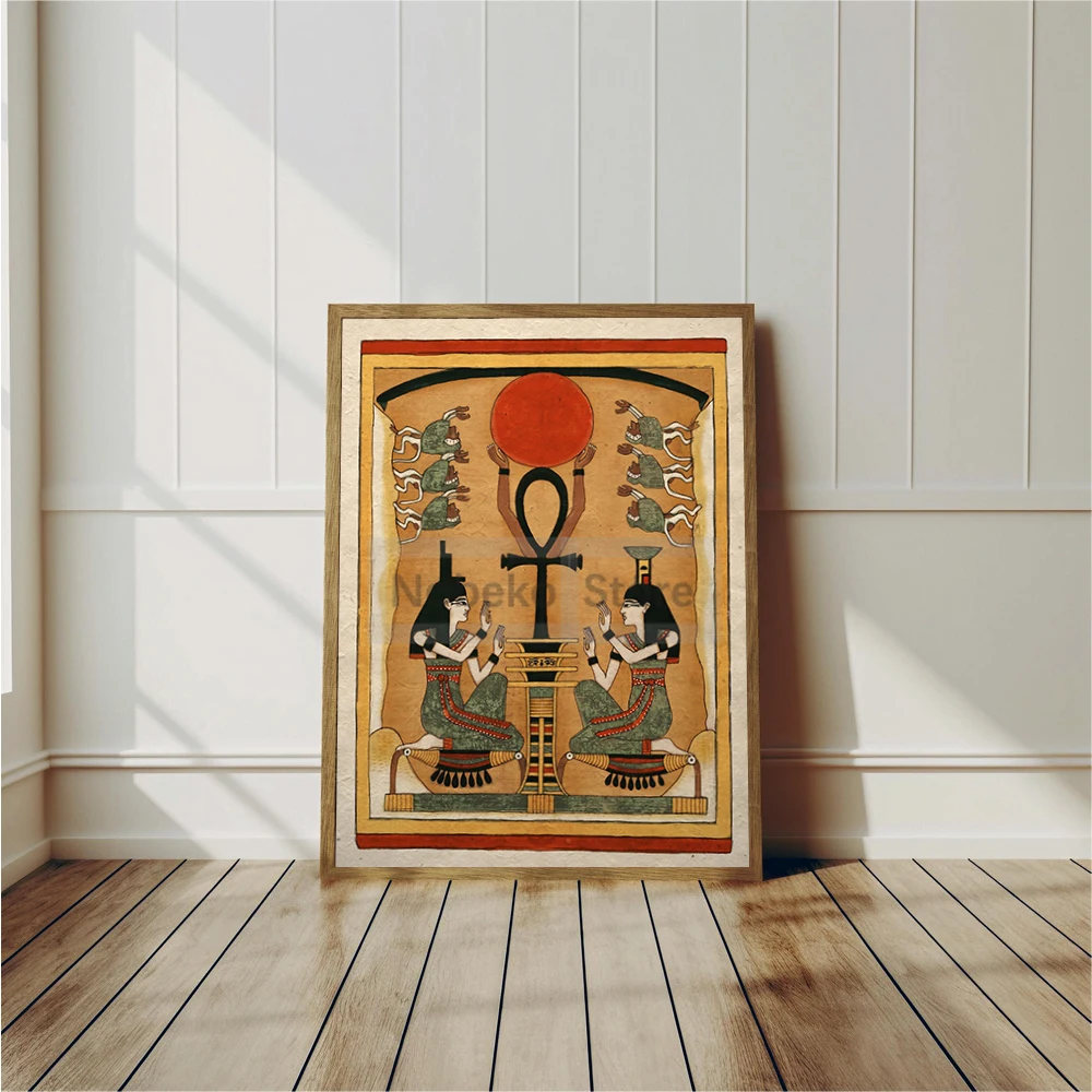 Ancient Egyptian Gods Poster Vintage Ancient Egyptian Mythology Prints Canvas Painting Wall Art Pictures Home Room Egypt Decor