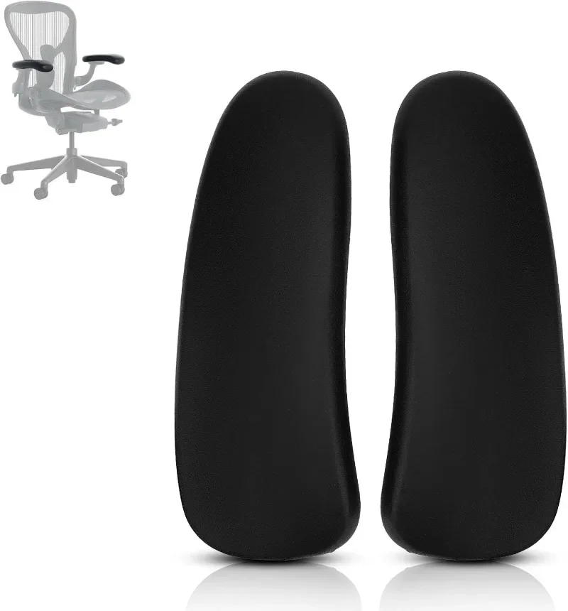1 Pair Chair Armrest Replacement Arm Pads Caps for Herman Miller Classic Aeron Chair - Office Chair Arm Rest Replacement Black