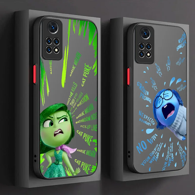 Disney Inside Out 2 Matte Hard Case For Xiaomi Redmi Note 13 12 11 Pro Plus 4G 5G 12S 11S 10 10S 9 9S 8 13C 12C 10C Bumper Cover