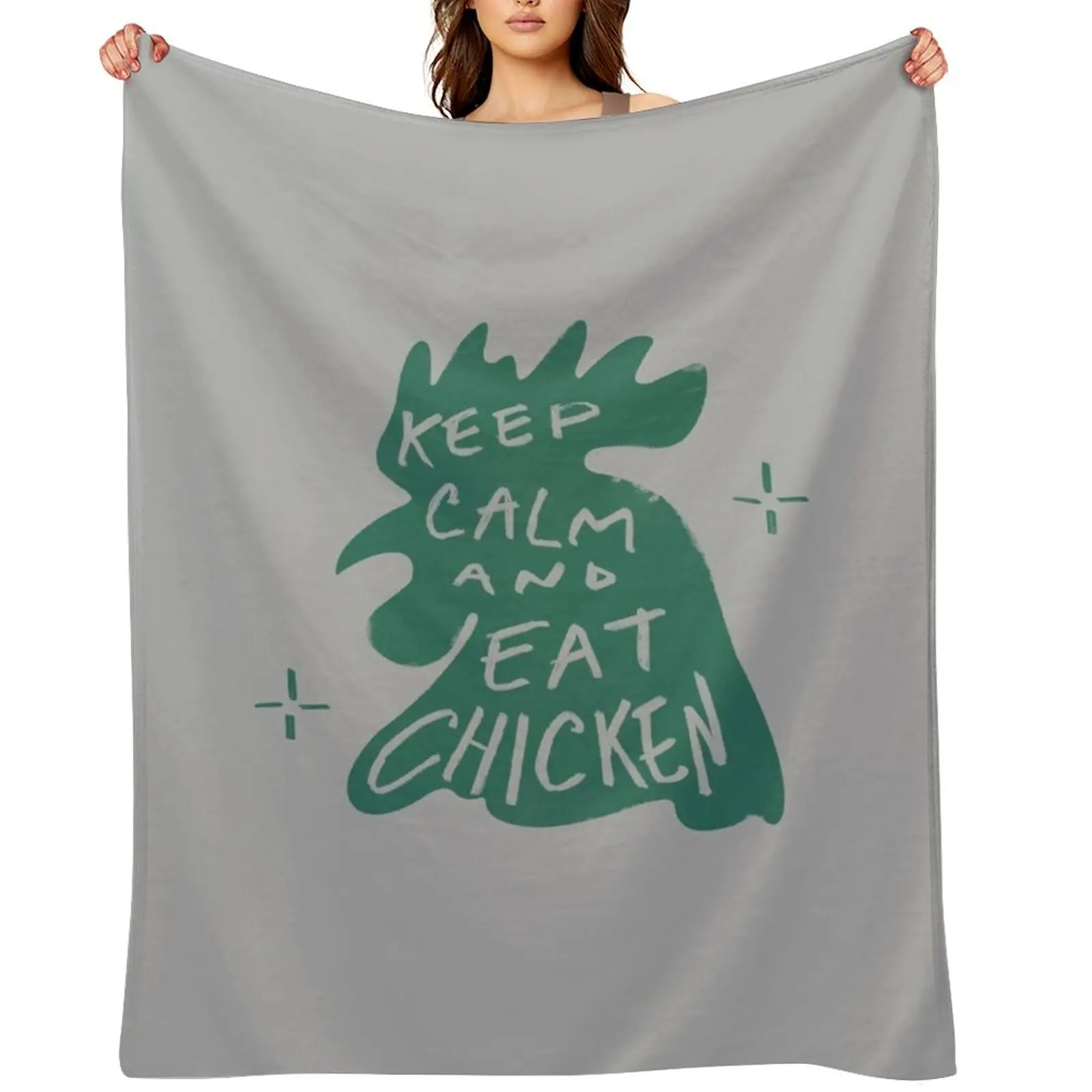 

Keep Calm And Eat Chicken Thai BL Moonlight Chicken Throw Blanket Luxury Furrys Decorative Throw Blankets