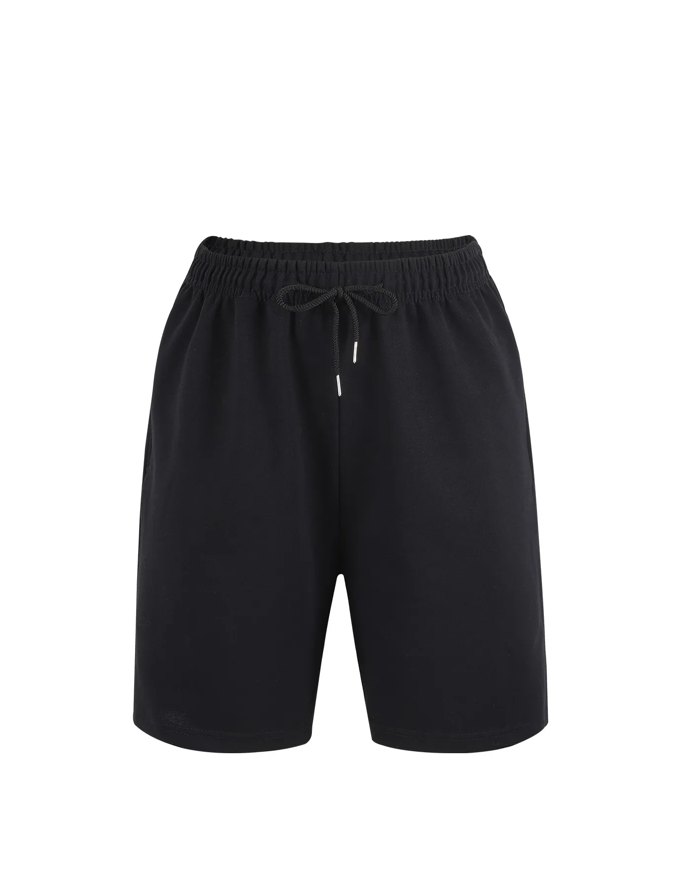 

Мужские летние пляжные шорты-брюки из однотонной ткани для уличного бега, универсальные, повседневные, спортивные, модные, с карманами и завязками на талии