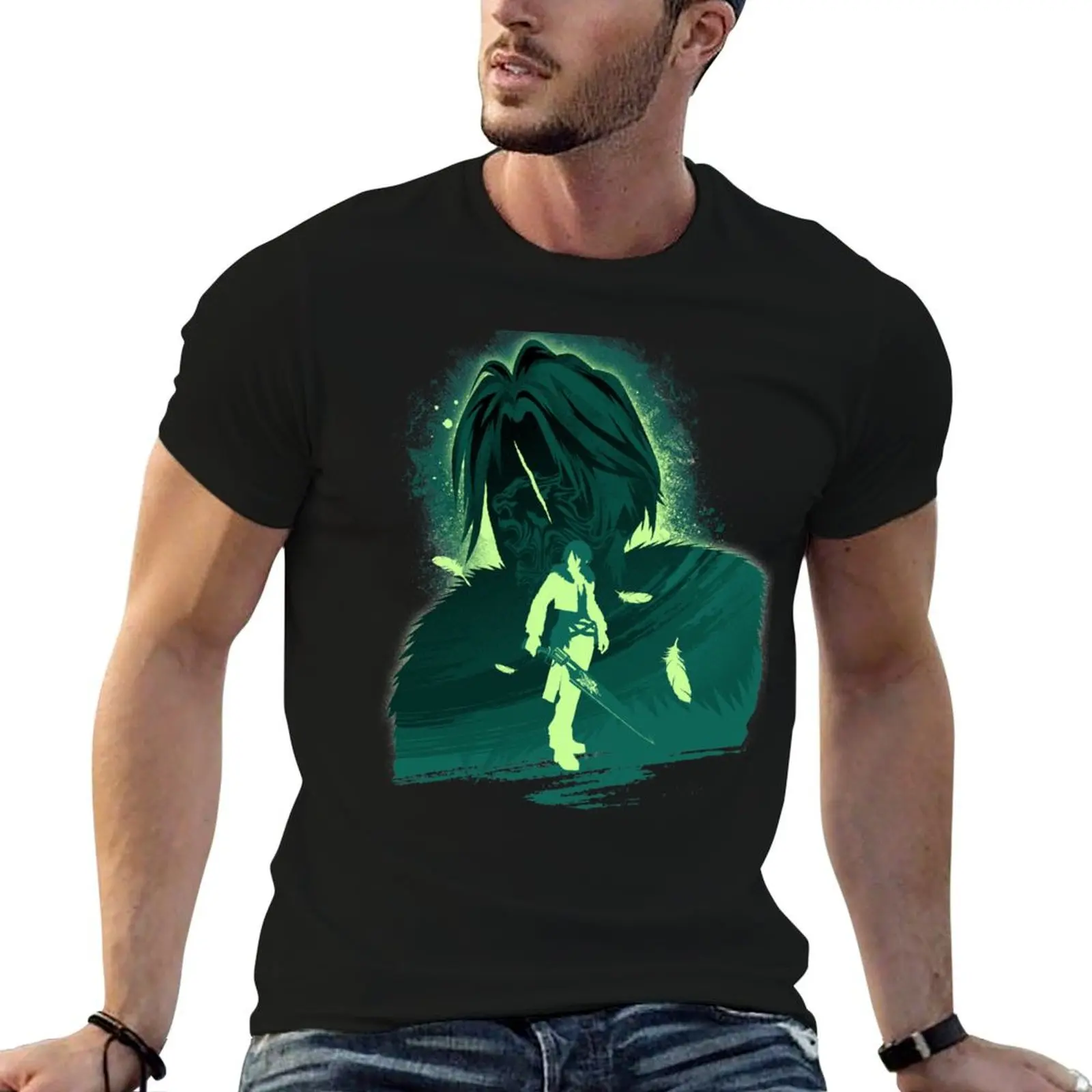 SeeD mercenary Green T-Shirt Sporty Breathable Short Sleeve T-Shirt