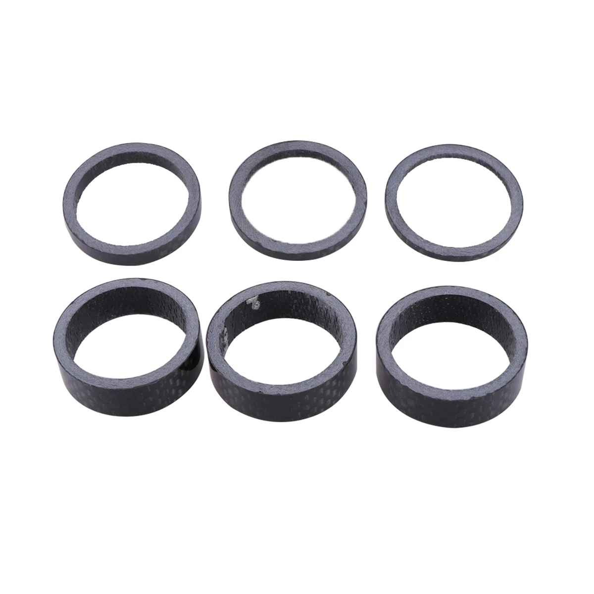 

6pcs Carbon Bike Headset Spacer Washers 28.6mm Stem Carbon Fiber Headset Spacers Handlebar Steering Gasket Lightweight Strong