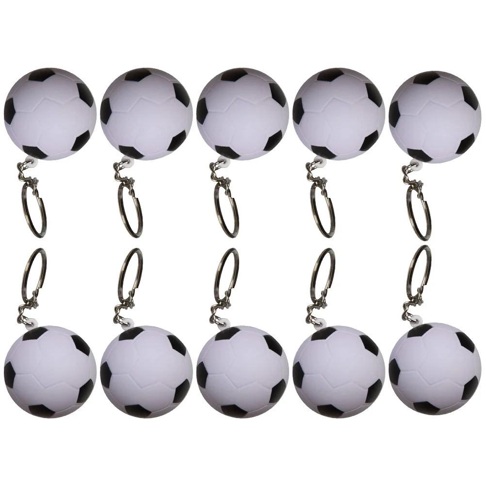 10 قطعة سلسلة المفاتيح كرة القدم قابل للسحب أقلام حبر أزرق السلس الكتابة متعة أقلام مكتب المدرسة الهدايا كرة القدم القلم #2