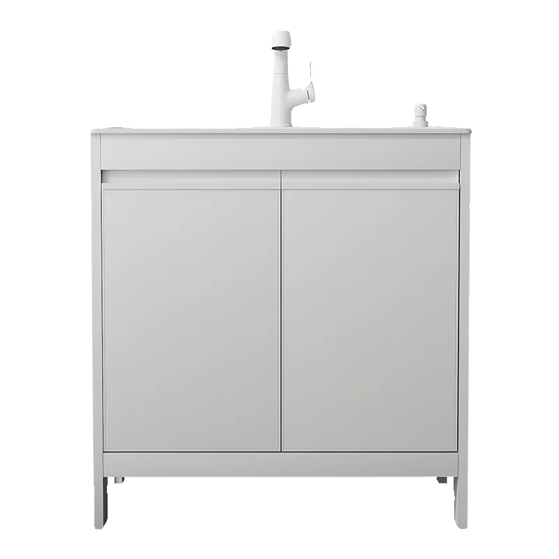 

Laundry pool Balcony Household quartz stone laundry sink integrated cabinet Floor-to-ceiling wash basin Bathroom washing