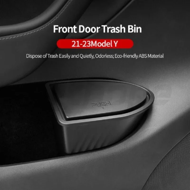 

2pcs Tesla Sliding Door Trash Can for Internal Storage of Modified Accessories in Tesla Model Y 2018-2024 Door Storage Box，New