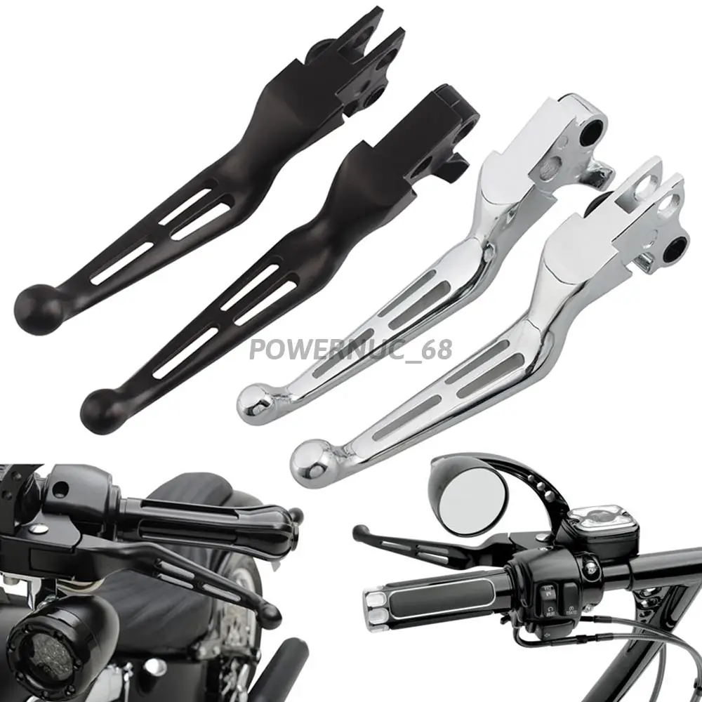 Clutch Brake Lever Handlebar Control Kit 1Pair Motorcycle Aluminum For Harley Dyna Softail Sportster Touring Road King 1996-2017