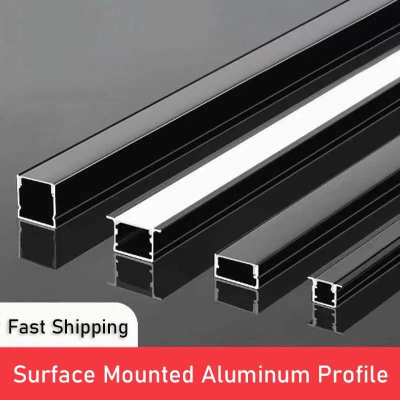 1.5M 5-10pcs Surface Mounted Aluminum LED Profile Embedded Ceiling Linear Light Cabinet Closet Hard Bar Strip Lighting