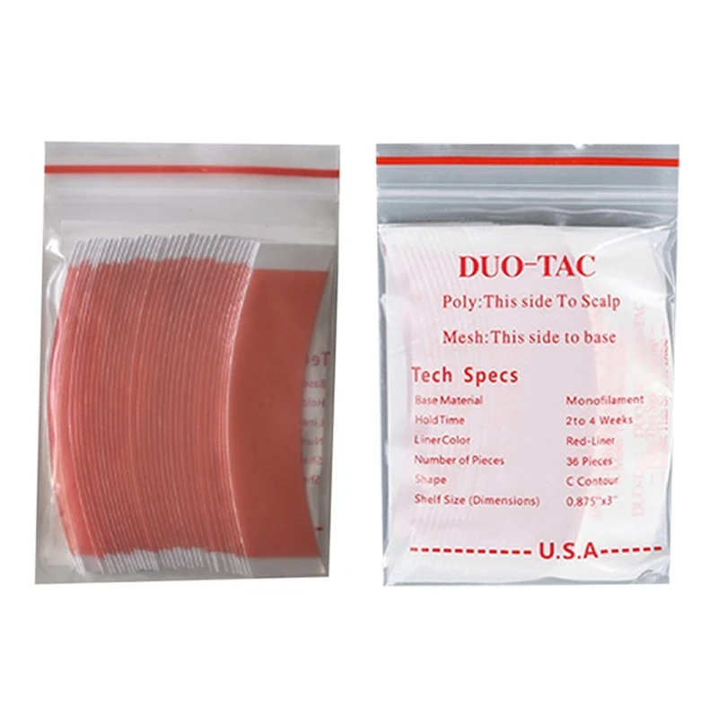 Top!-72Pcs/Lot Duo Tac Lace Wig Sided Double Tape Super Strong Adhesive Hair System Extension Strips For Toupees/Lace Wig