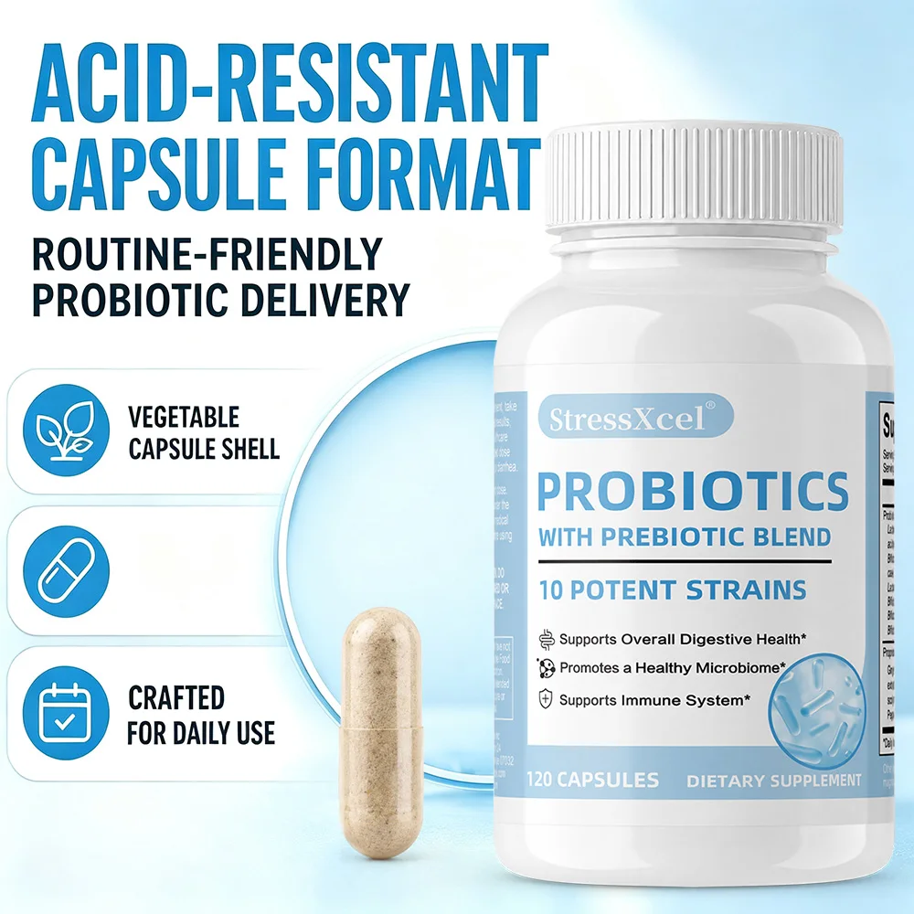 Probiotics with Prebiotic Blend, Intestinal Flora Balance, Reduce Bloating & Constipation, Digestive Health, Boost Immunity