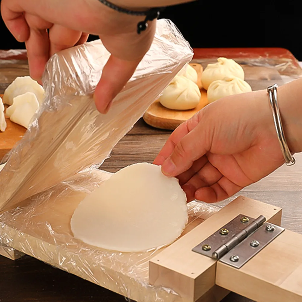 1Pcs Log Color Wooden Dumpling Wrapper Mold Healthy Safe Tasteless Dough Pressing Tool for Dumpling Making Biscuit Shaping