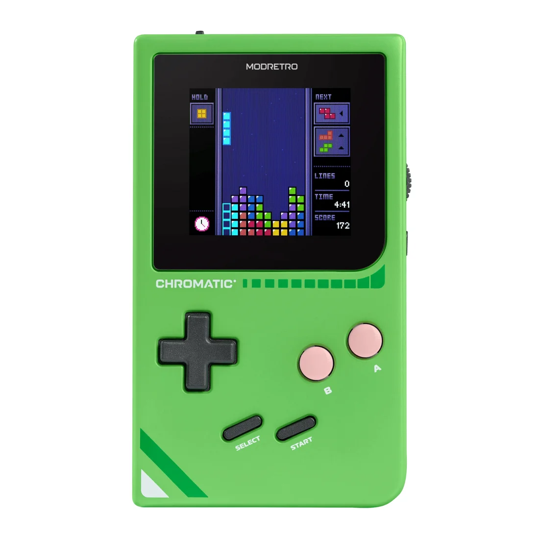 Modretro Chromatic Bundled Half Scale Gaming Handheld Retro Gaming Machine Metal Shell 3.5mm Earphone Interface For Game Boy Gbc