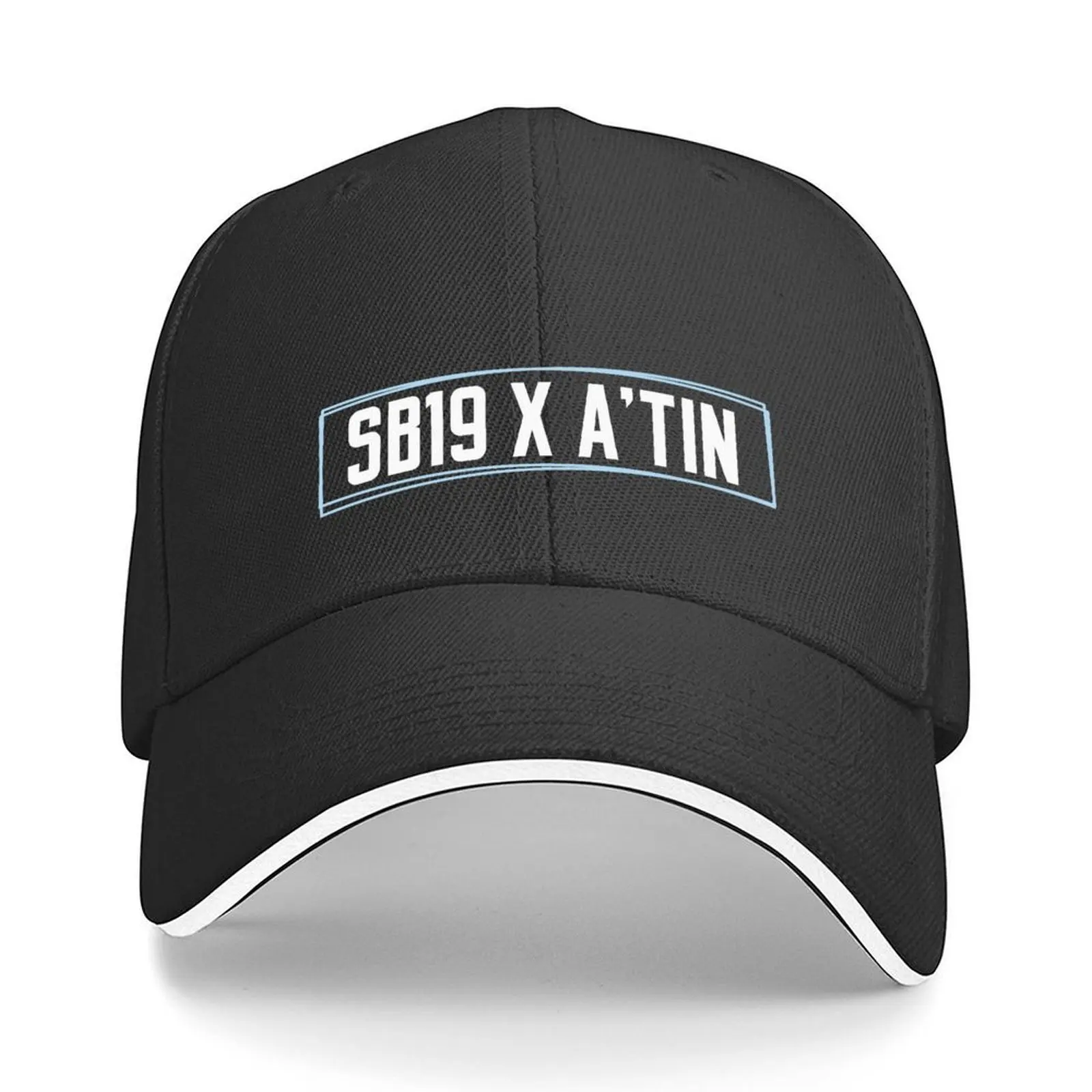 

SB19 Merch PPOP Filipino Boy Band SB19 x ATIN Blue Frame TShirt Baseball Cap Brand Man cap Thermal Visor For Men Women's