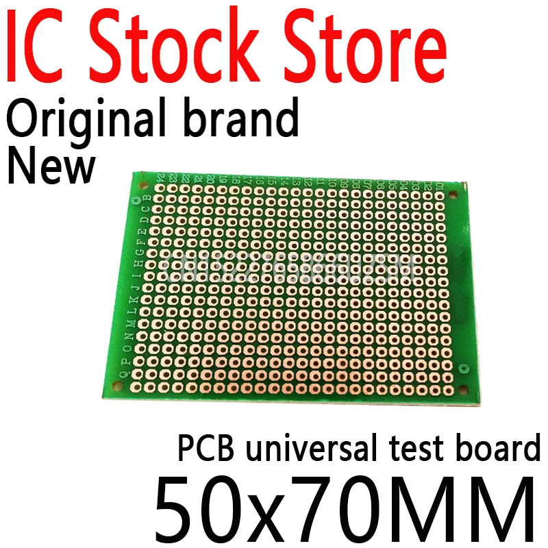 10PCS New and Original Single Side Prototype PCB Universal test board circuit Peg Board For Arduino 5x7 5*7 50x70MM