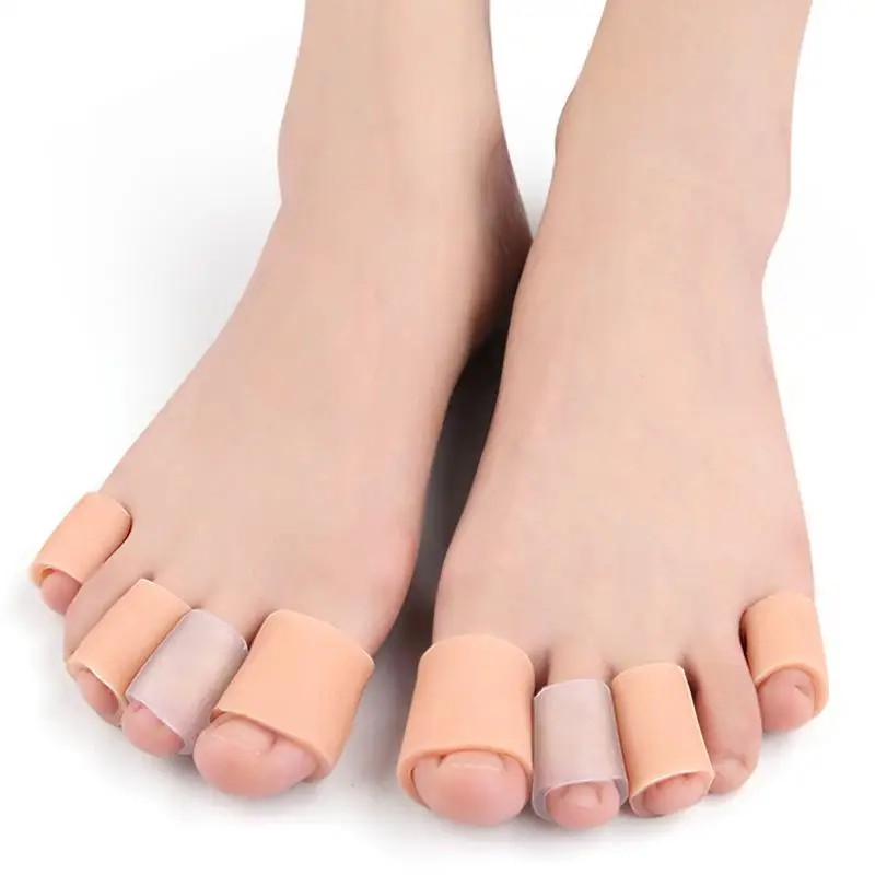 Silicone Toe Separator Protector Anti-Friction Soft Foot Care Cover Reusable for Pedicure Running Walking Daily Foot Protection